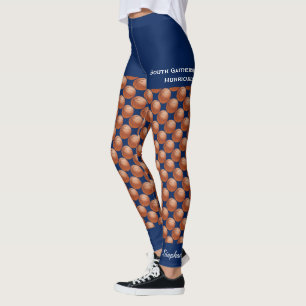 Basketballteam, Name, Fake Blue Shorts Leggings