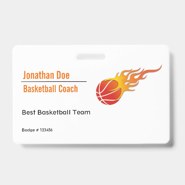 Basketballtrainer Ausweis (Vorderseite)