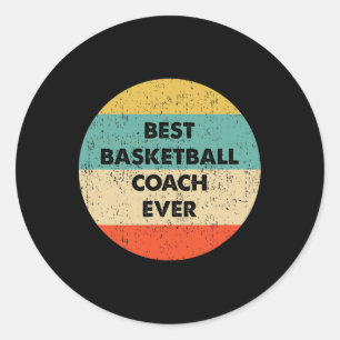 Basketballtrainer Bester Basketballtrainer Runder Aufkleber