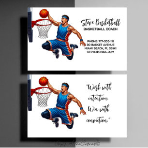 Basketballtrainer Coach Visitenkarte