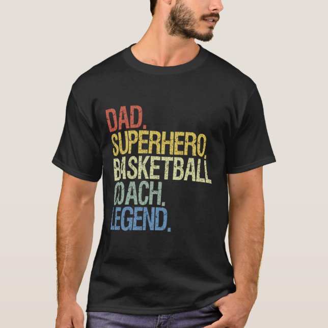 Basketballtrainer Papa T-Shirt (Vorderseite)