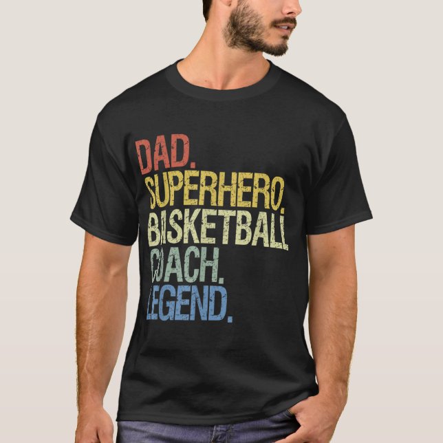 Basketballtrainer Papa T-Shirt (Vorderseite)
