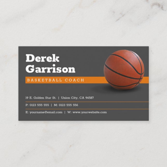 Basketballtrainer | Sport Visitenkarte (Vorderseite)