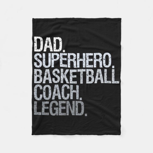 Basketballtrainer Vater 1 Fleecedecke (Vorderseite)