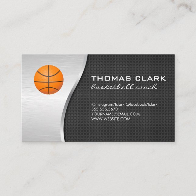 Basketballtrainer Visitenkarte (Vorderseite)