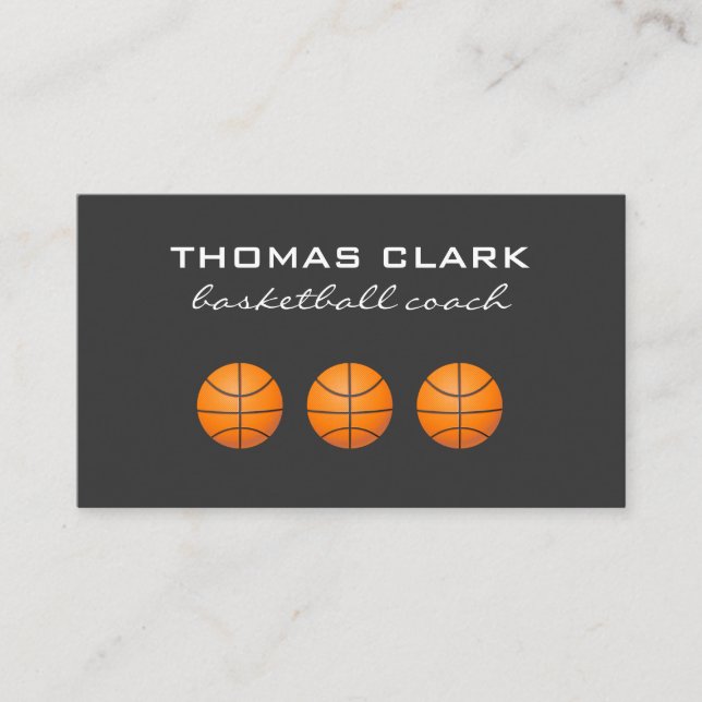 Basketballtrainer Visitenkarte (Vorderseite)