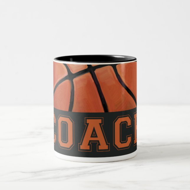Basketballtrainer Zweifarbige Tasse (Mittel)