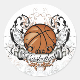 Basketballtribal Runder Aufkleber