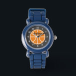 Basketballuhr für Kinder mit individuelle Name Armbanduhr<br><div class="desc">Die Basketballsportuhr des Kindes mit individuelle Name. Personalisierte Armbanduhren für Jungen und Mädchen. Niedlicher Urlaub oder Geburtstag Geschenkidee für Sohn,  Enkel,  Neffe,  Cousin,  Kinder,  Spieler,  Team etc. Schwarz-Weiß-Zifferblatt-Design mit Kugellogo.</div>