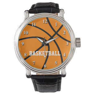 Basketballuhr mit benutzerdefiniertem Text Armbanduhr