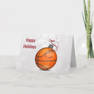 Basketballverzierung Feiertage Grüße Feiertagskarte
