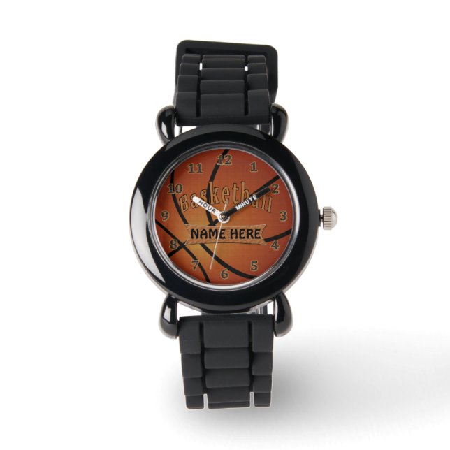 BASKETBALLWATCH, Personalisierte Basketballgeschen Armbanduhr (Vorderseite)