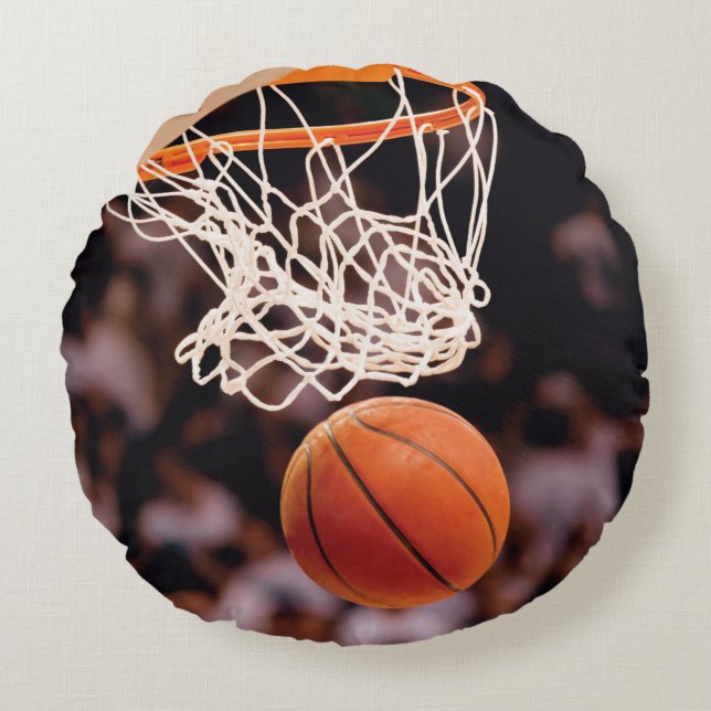 Basketballwertung Rundes Kissen (Vorderseite)
