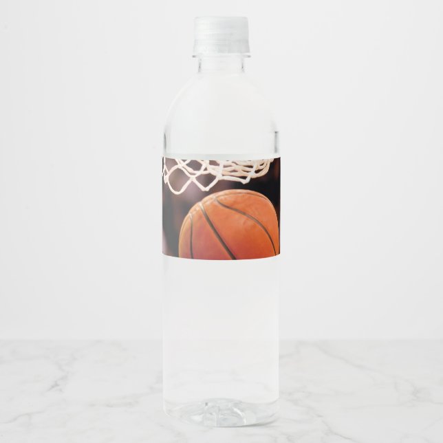 Basketballwertung Wasserflaschenetikett (Vorderseite)