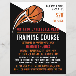Basketballwurf, Basketball-Trainingskurs Flyer