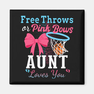 Basketballwürfe Oder Rosa Schleifen Tante Liebt Di Magnet