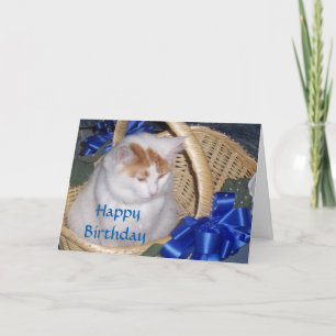 BASKETFUL DER PURRFECT BIRTHDAY WISHES KARTE