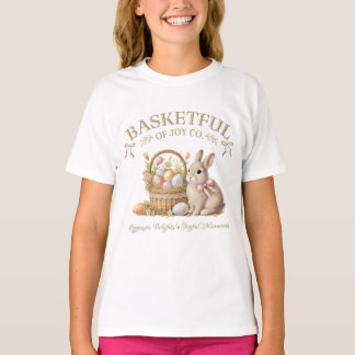 Basketful of Joy Easter Bunny with Eggs – Vintage  T-Shirt