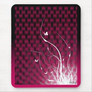 Basketweave Dschungel Mousepad (magentarot)