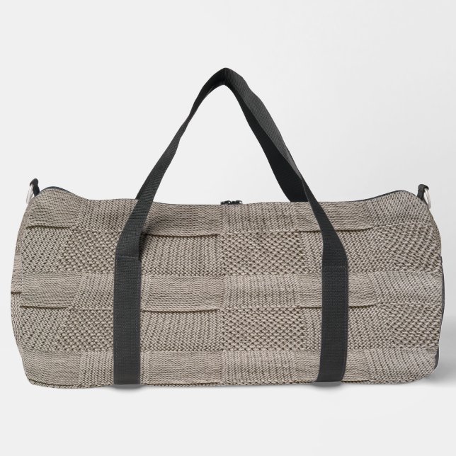 Basketweave Patchwork Strick von Shirley Taylor Duffle Bag (Vorderseite)