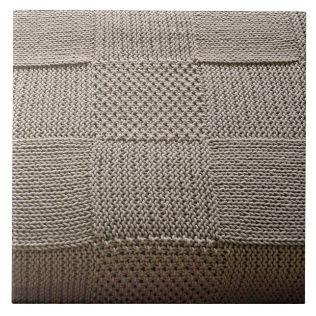 Basketweave Patchwork Strick von Shirley Taylor Fliese (Vorderseite)