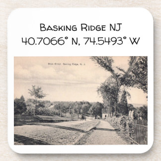 Basking Ridge NJ Kartenkoordinate 1906 im Vintage- Getränkeuntersetzer