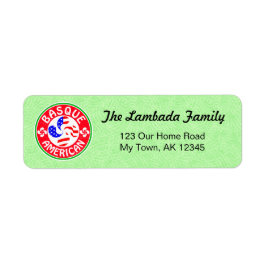 Baskisch-amerikanische Adressenmarken