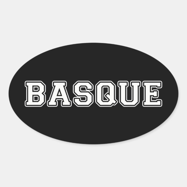 Baskisch Ovaler Aufkleber (Vorderseite)