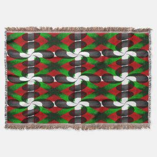 Baskische Flagge gemustert Wurfdecke Decke