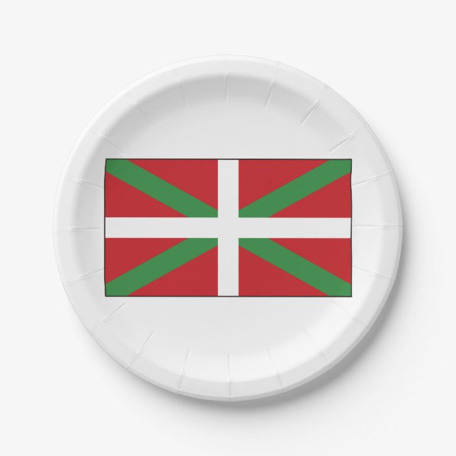 Baskische Flagge Spanien Pappteller (Vorderseite)