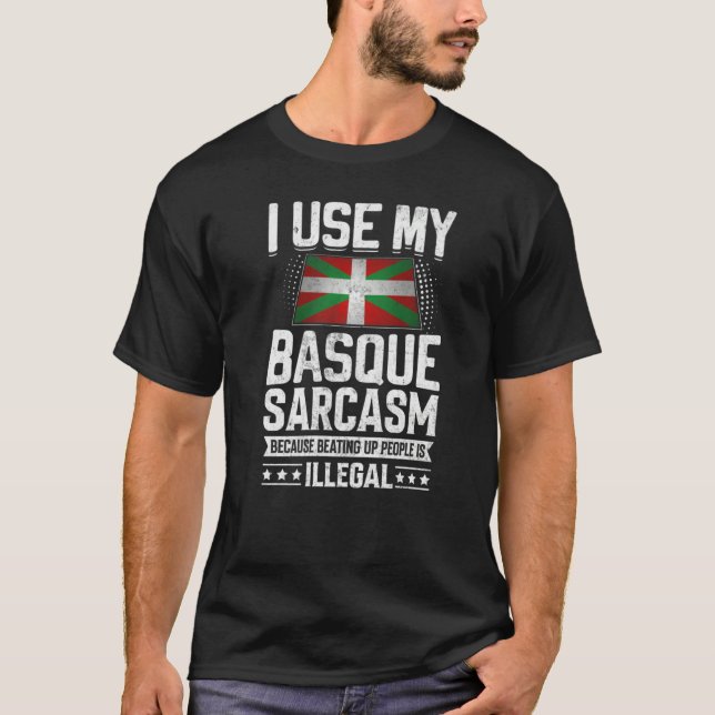 Baskische Flaggen Souvenirs für Basken Männer und  T-Shirt (Vorderseite)