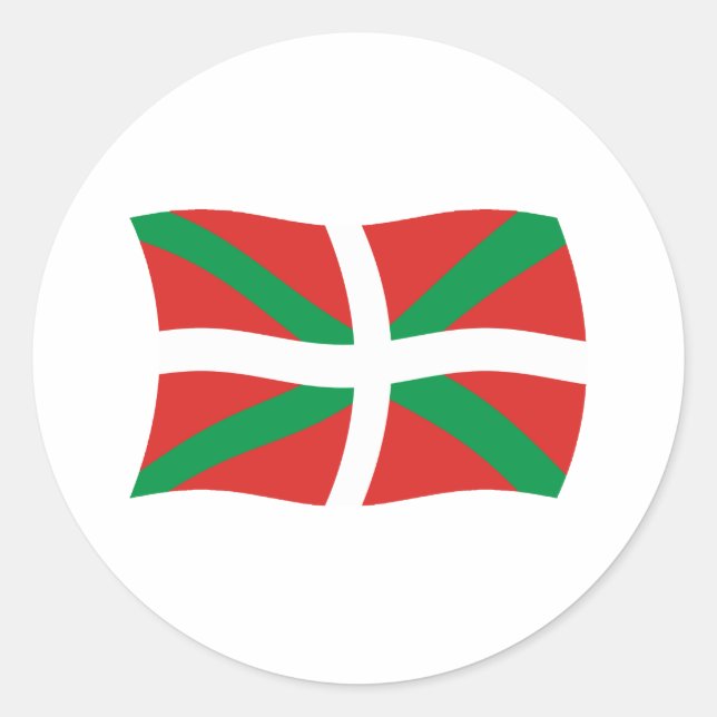 Baskische Leute Flaggenaufkleber Runder Aufkleber (Vorderseite)