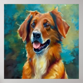 Baskischer Schäferhund - Hundeportrait Poster