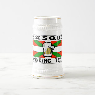 Baskisches trinkendes Team-Bier Stein Bierglas