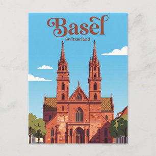 Basler Münster Schweiz Postkarte