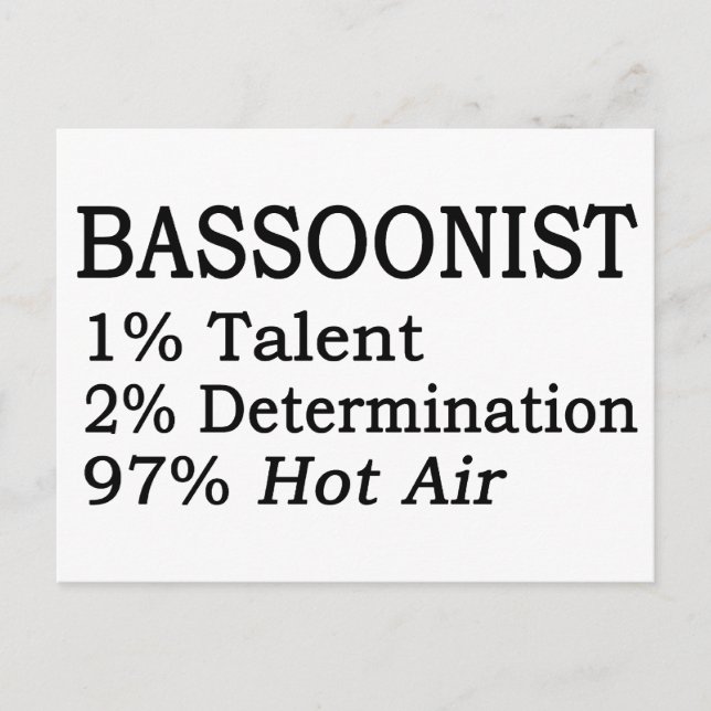 Basonist heiße Luft Postkarte (Vorderseite)