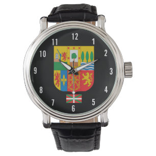 BASQUE* Wappen und Flaggen-Uhr Armbanduhr