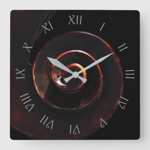 Bass 2 Gray Script römische Zahlen Wcci Quadratische Wanduhr