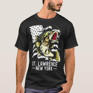 Bass-Angelfischen Sport Fischer Sankt-Lorenz- Neue T-Shirt