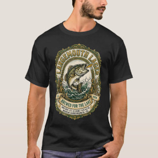 Bass-Angeln Largemouth Lager, Gebraut Für Den See T-Shirt