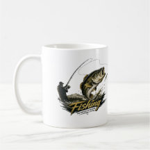 Bass-Angeln-Mug | Fischer-Kaffeetasse | Vintage 