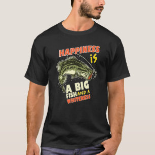 Bass-Angler-Glück ist ein großer Fisch und ein Wei T-Shirt