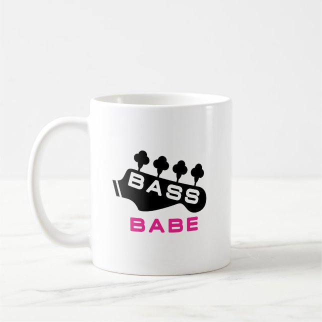 Bass Babe Geschenk für Bassist Kaffeetasse (Links)