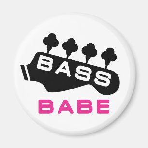 Bass Babe Geschenk für Bassist Magnet