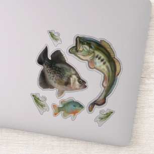 Bass Blue Gill Crappie Haken Aufkleber