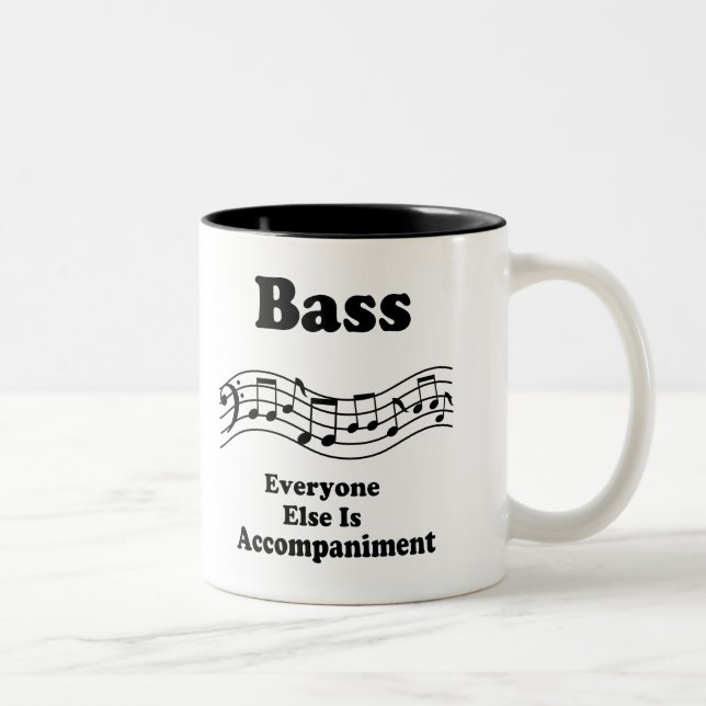 Bass-Chor-Geschenk Zweifarbige Tasse (Rechts)