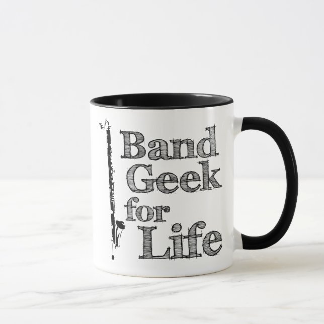 Bass Clarinet Band Geek Tasse (Rechts)