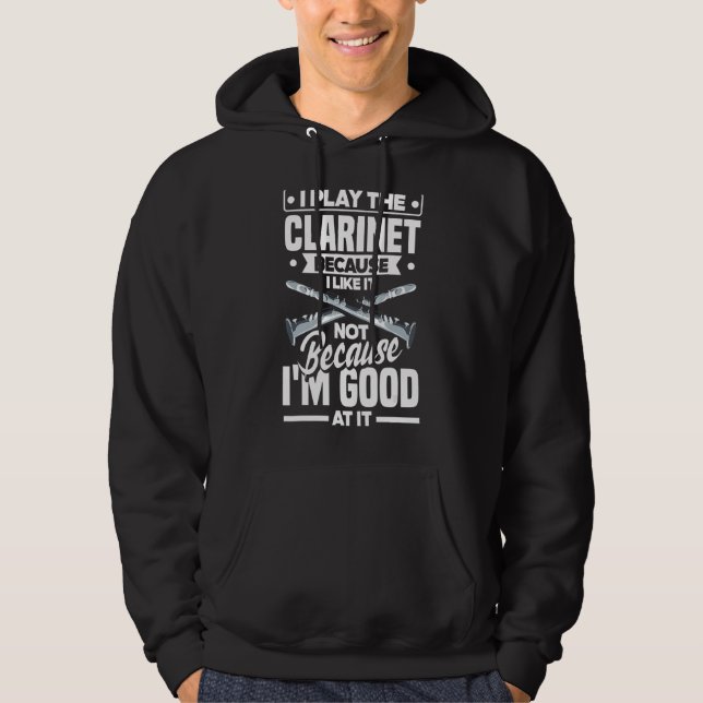 Bass Clarinet Clarinetist Klarinettenspieler Hoodie (Vorderseite)