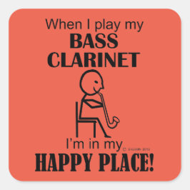 Bass Clarinet Happy Place Aufkleber