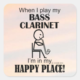 Bass Clarinet Happy Place Aufkleber
